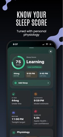 Caffeine Curfew: Sleep Coach iPhone screenshot