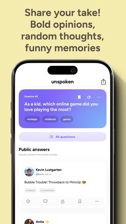 Unspoken - Be Yourself