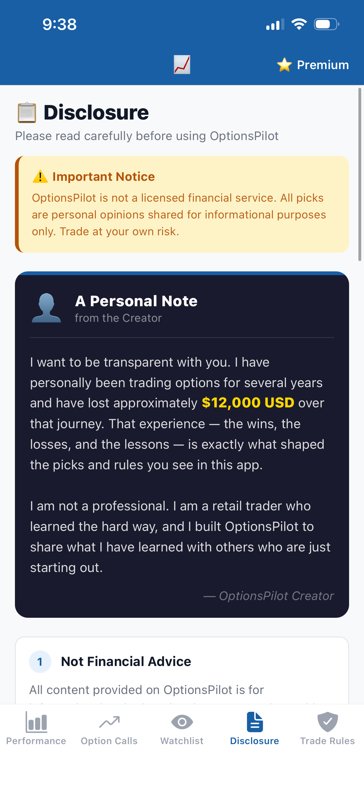 OptionMentor screenshot 6