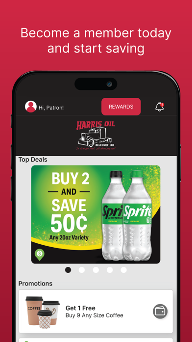 Harris Oil Rewards Screenshot