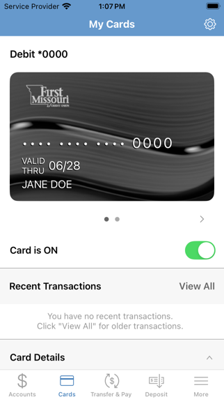 First Missouri Credit Union Screenshot