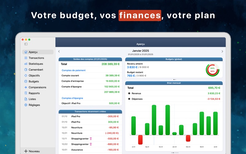 Screenshot #1 pour MoneyStats Pro