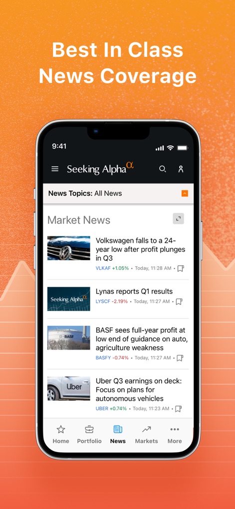 Seeking Alpha: News & Analysis - Explore the "Market News" feed, offering up-to-the-minute headlines and performance indicators for global companies.