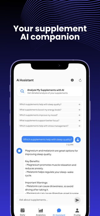 SuppFlow Supplement AI Tracker Screenshot 4 of 6