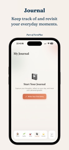 Fern: Goal & Habit Tracker iPhone screenshot