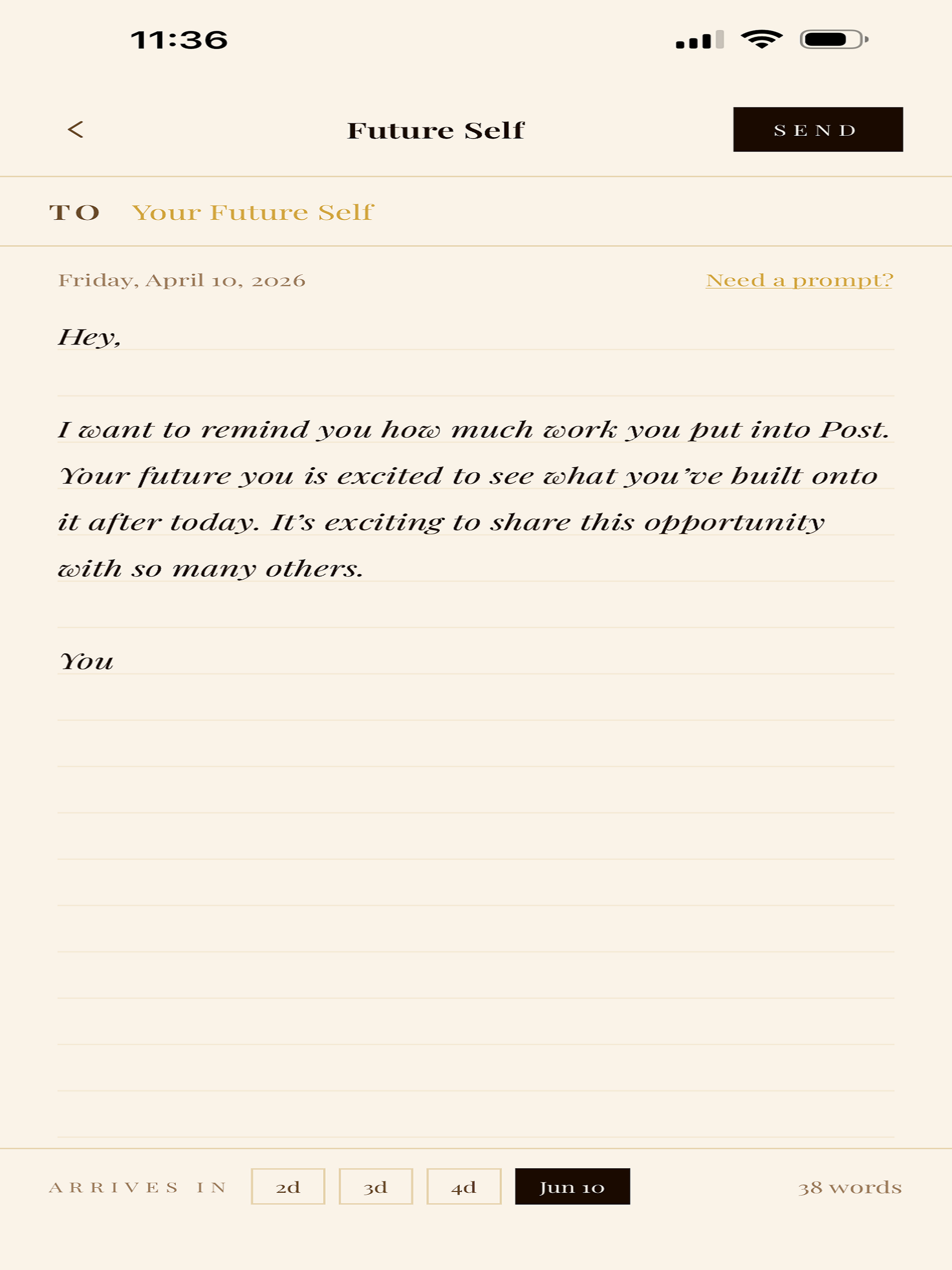 Post: Letters to the Future