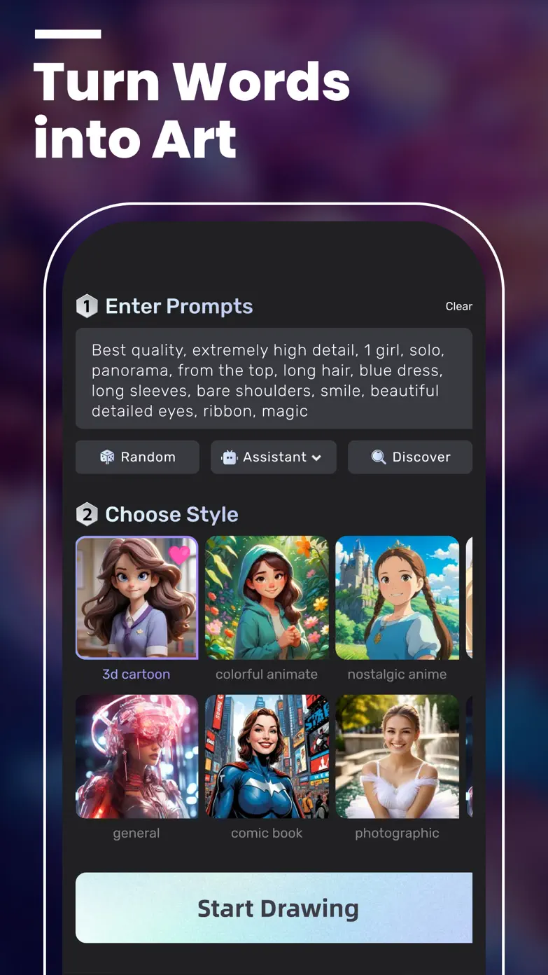 AIイラスト - UniDream 無制限でAI絵描きアプリ App Store screenshot 3