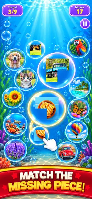 Bubble Puzzle: Pop & Jigsaw screenshot 1