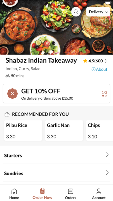 Shabaz Indian Takeaway Screenshot