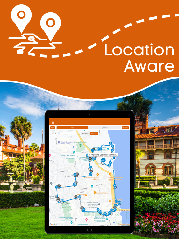 St. Augustine GPS Walking Tour iPad screenshot 2 - Travel app