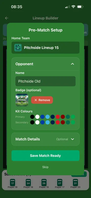Pitchside Lineup screenshot 9 of 10