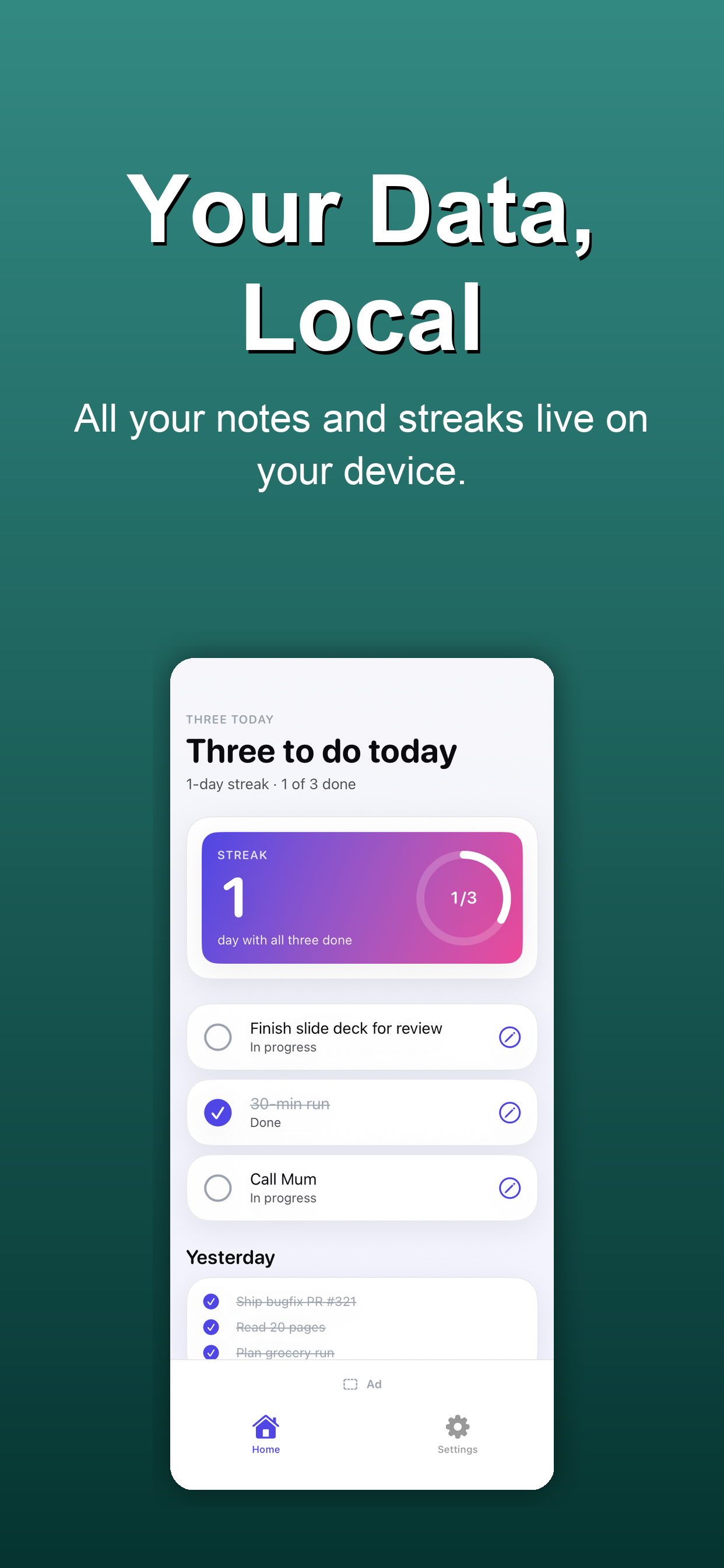 3 Priorities - Daily Tasks screenshot 4