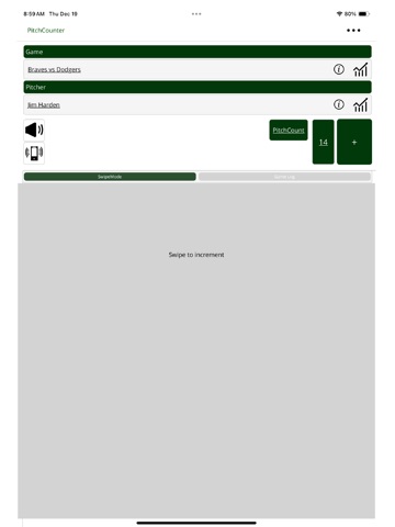 PitchCounter - HardingApps iPad screenshot