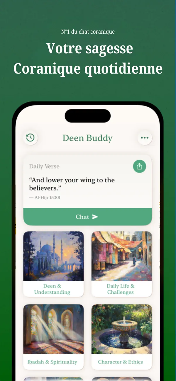 Screenshot #1 pour Deen Buddy – Chat Coranique
