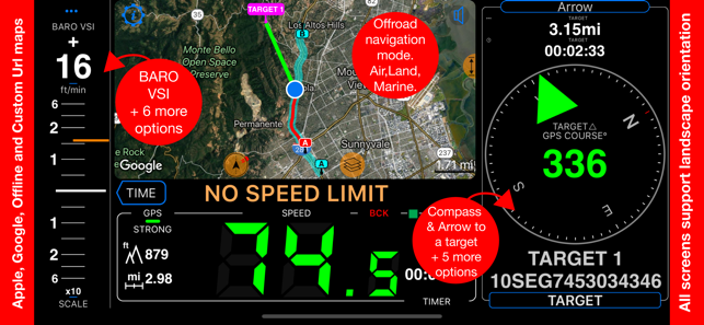 ‎Speedometer 55 Pro. GPS kit. Screenshot