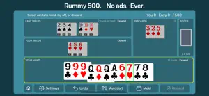 Rummy 500 - No Ads! screenshot 1