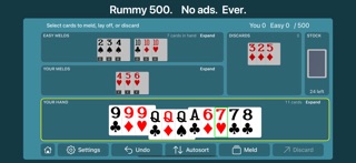 Rummy 500 - No Ads! screenshot 1