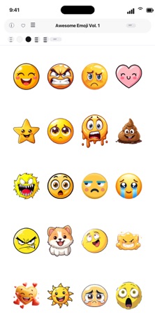 Awesome Emoji Stickers Vol. 1 iPhone screenshot