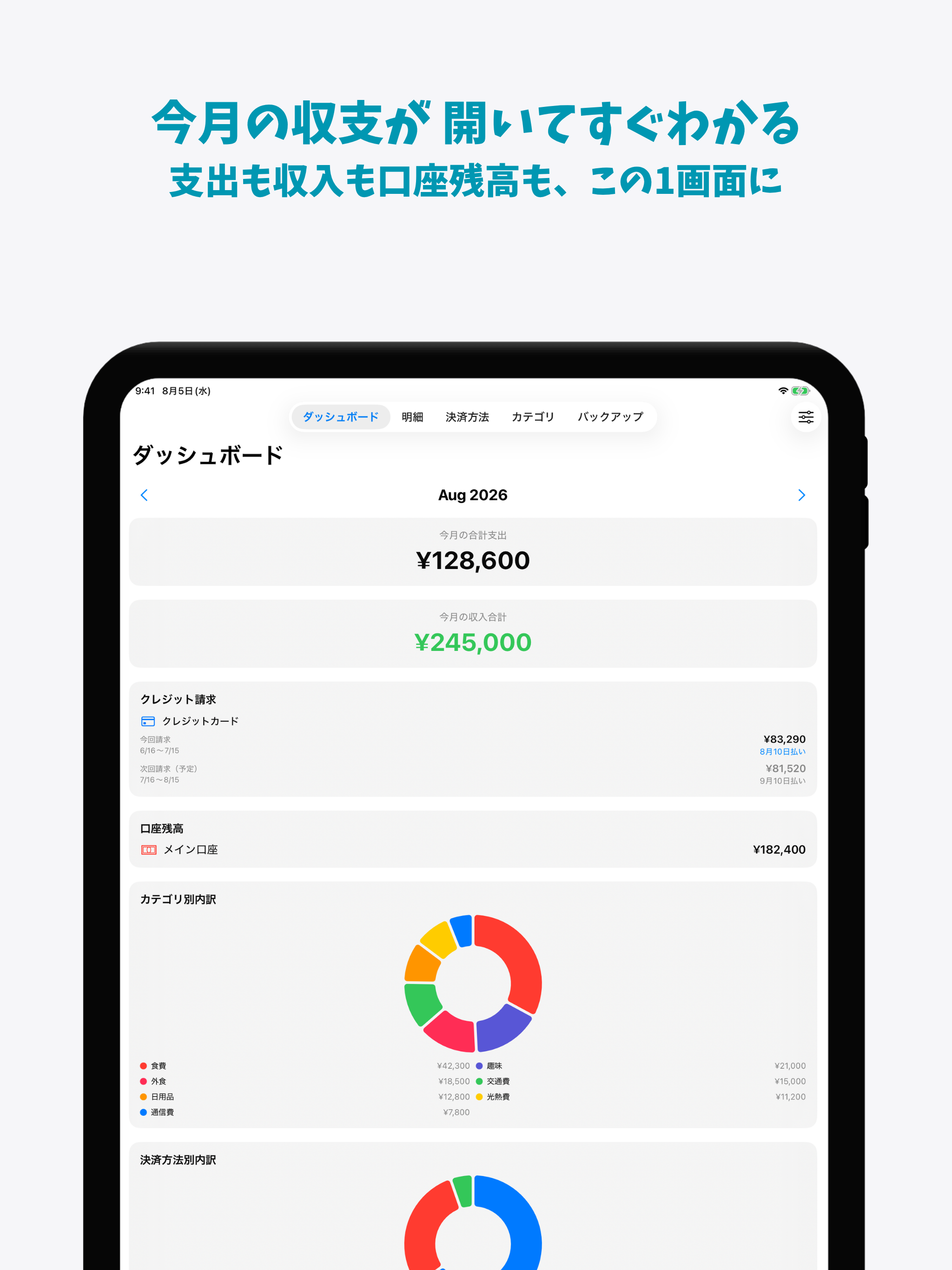 マイ家計簿 - かんたん支出記録・予算・節約グラフ screenshot 9