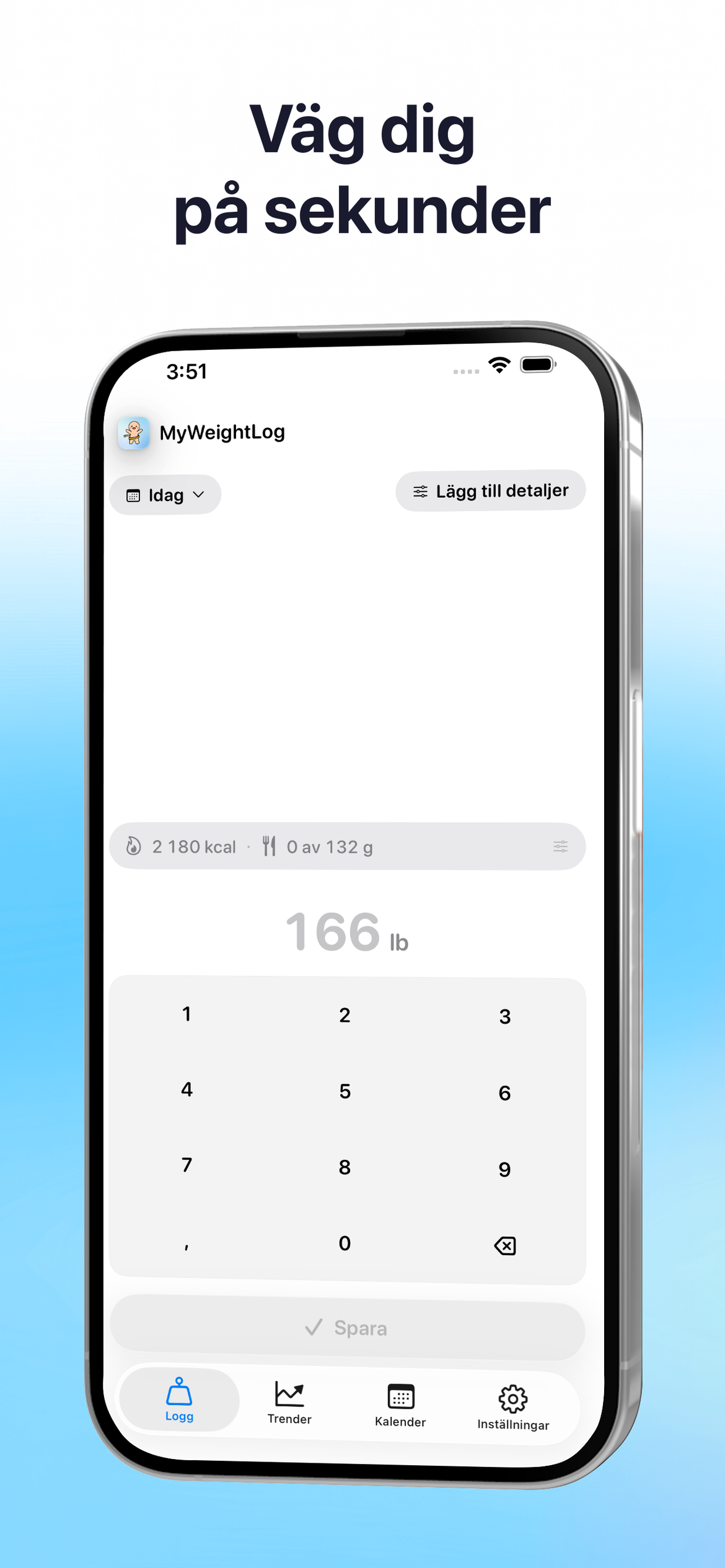 MyWeightLog app screenshot 2