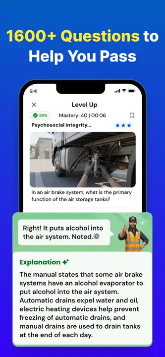 CDL Prep Practice Test - 2026: Screenshot 4 von 6