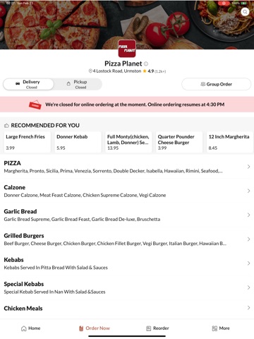 Pizza Planet iPad screenshot