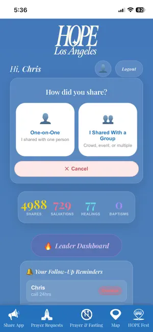 HOPE LA App screenshot 2