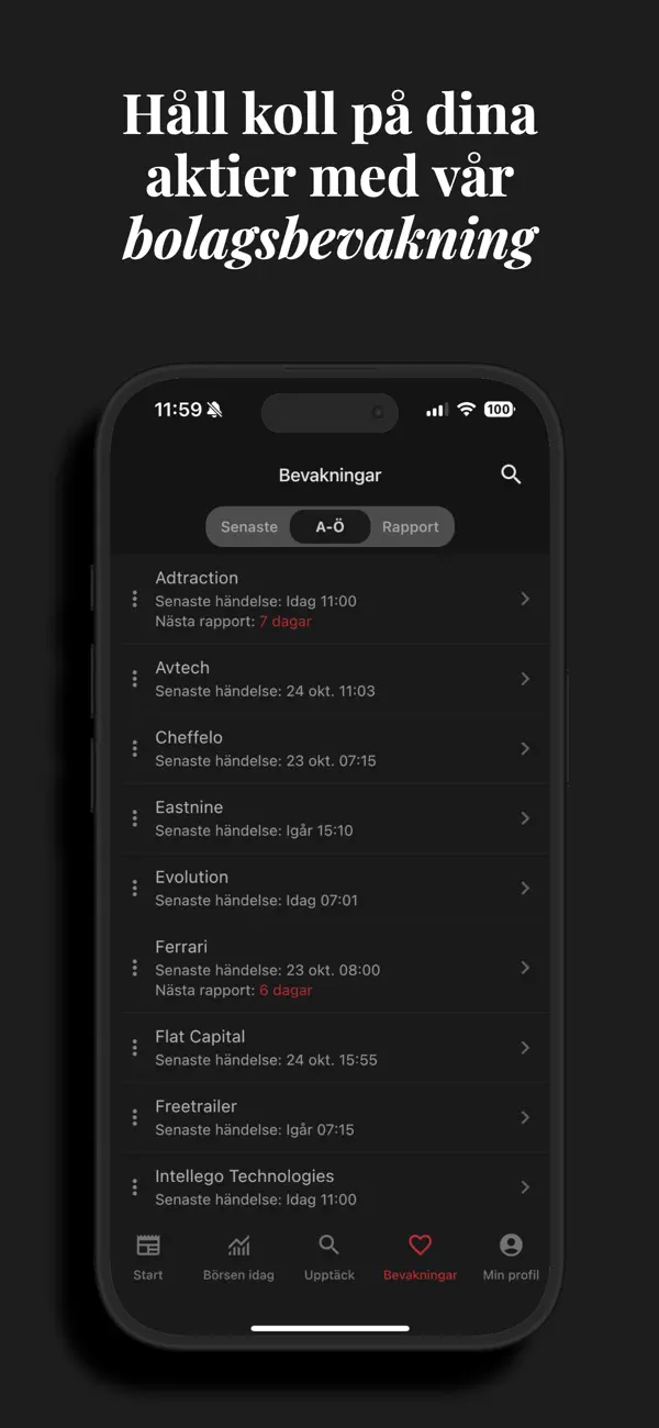 Screenshot #3 pour Börskollen: Aktier & Börsen