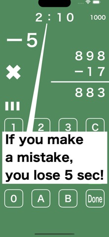 Math quiz / Calculator quiz Screenshot 5 of 5