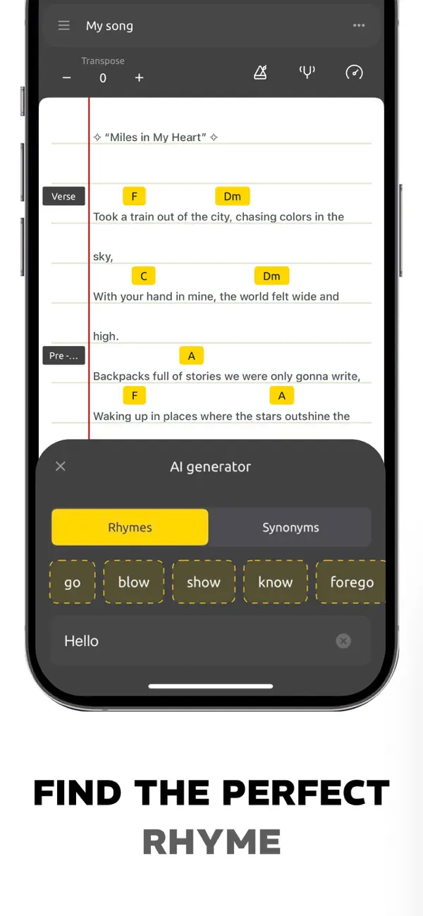 #5. Song Writer AI,Lyric Generator (iOS) بواسطة: Tsovinar Popova