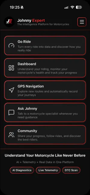 Johnny Expert Motorcycle AI iPhone screenshot 2