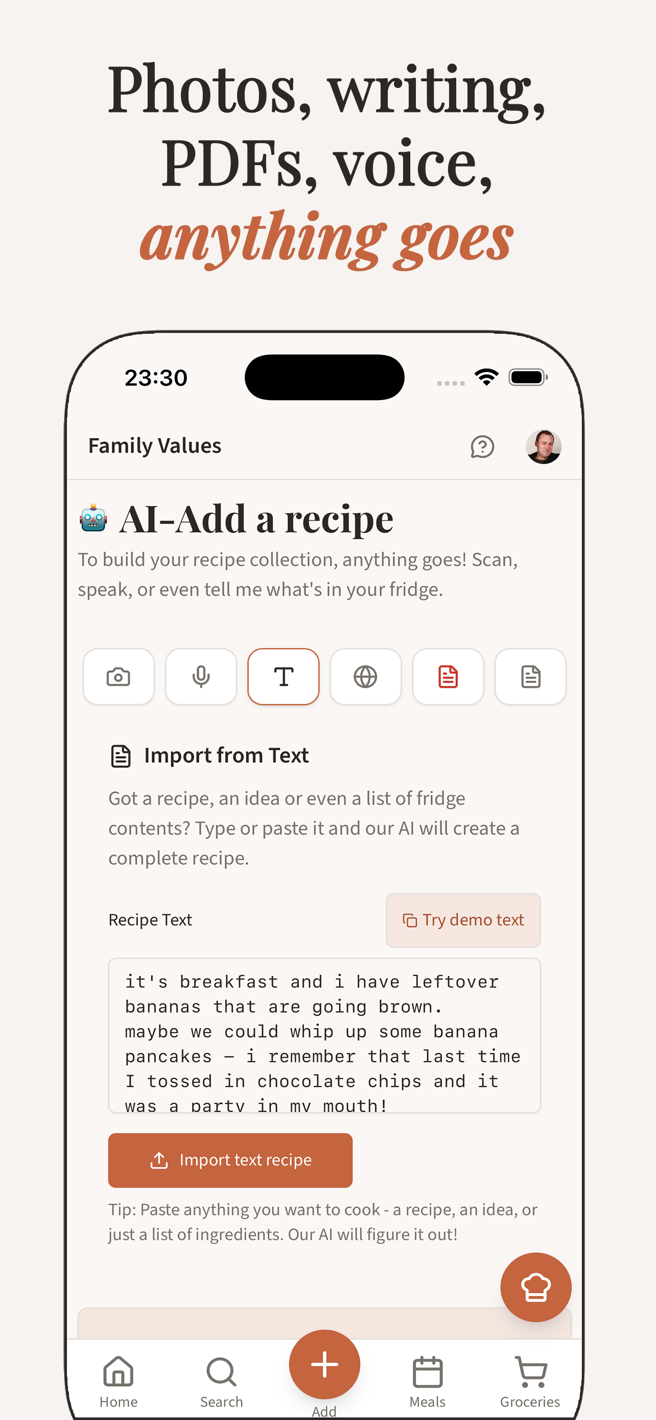 Family Values: recipe manager screenshot 9