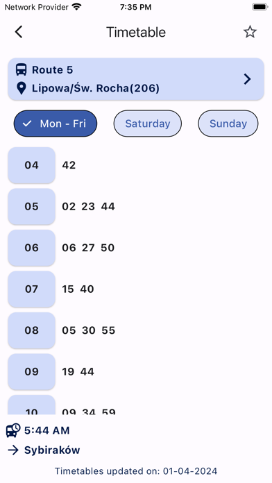BUSstok Screenshot