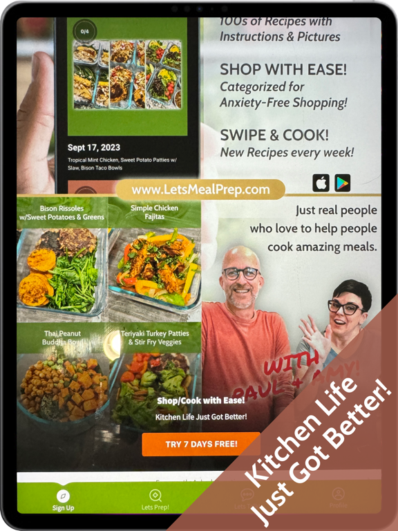Lets Meal Prep iPad screenshot 1 - Health & Fitness app