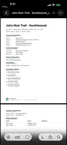 TrailBound Pack Planner screenshot