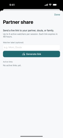 Contraction Timer by Nestling iPhone screenshot