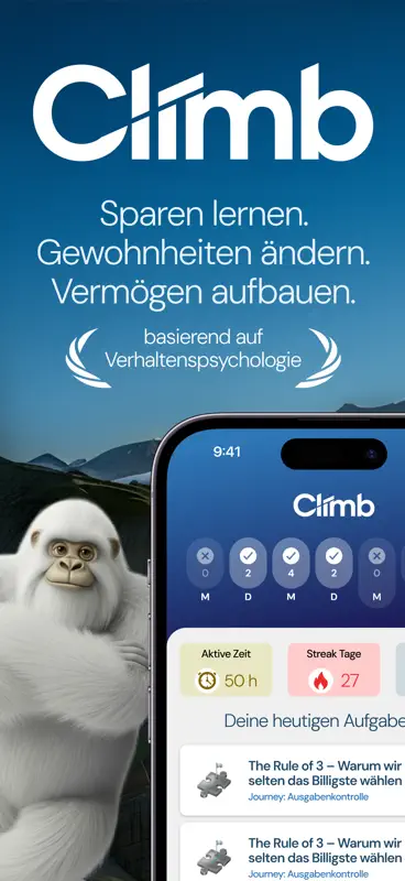 Climb – Finanz Habit Tracker screenshot 1 of 5