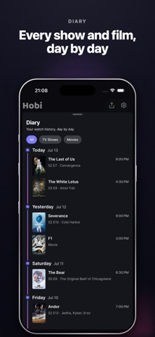 Hobi Time: TV Show Tracker screenshot