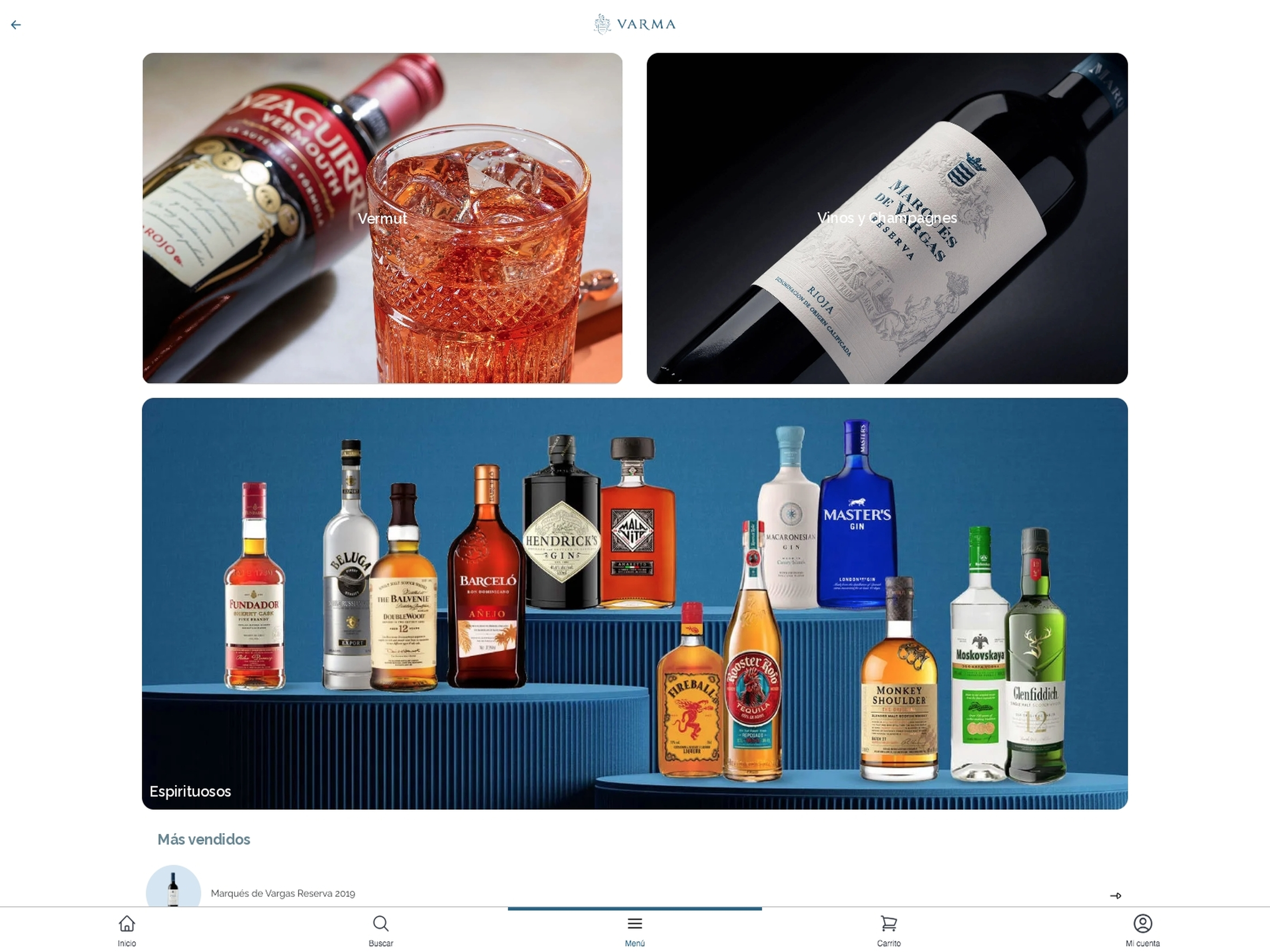 Varma Club App - Spirits&Wines