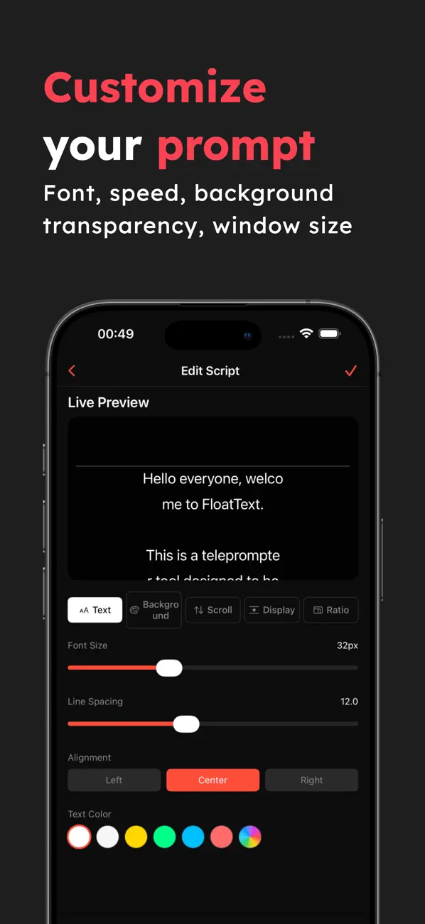 Screenshot #3 pour FloatText - Téléprompteur
