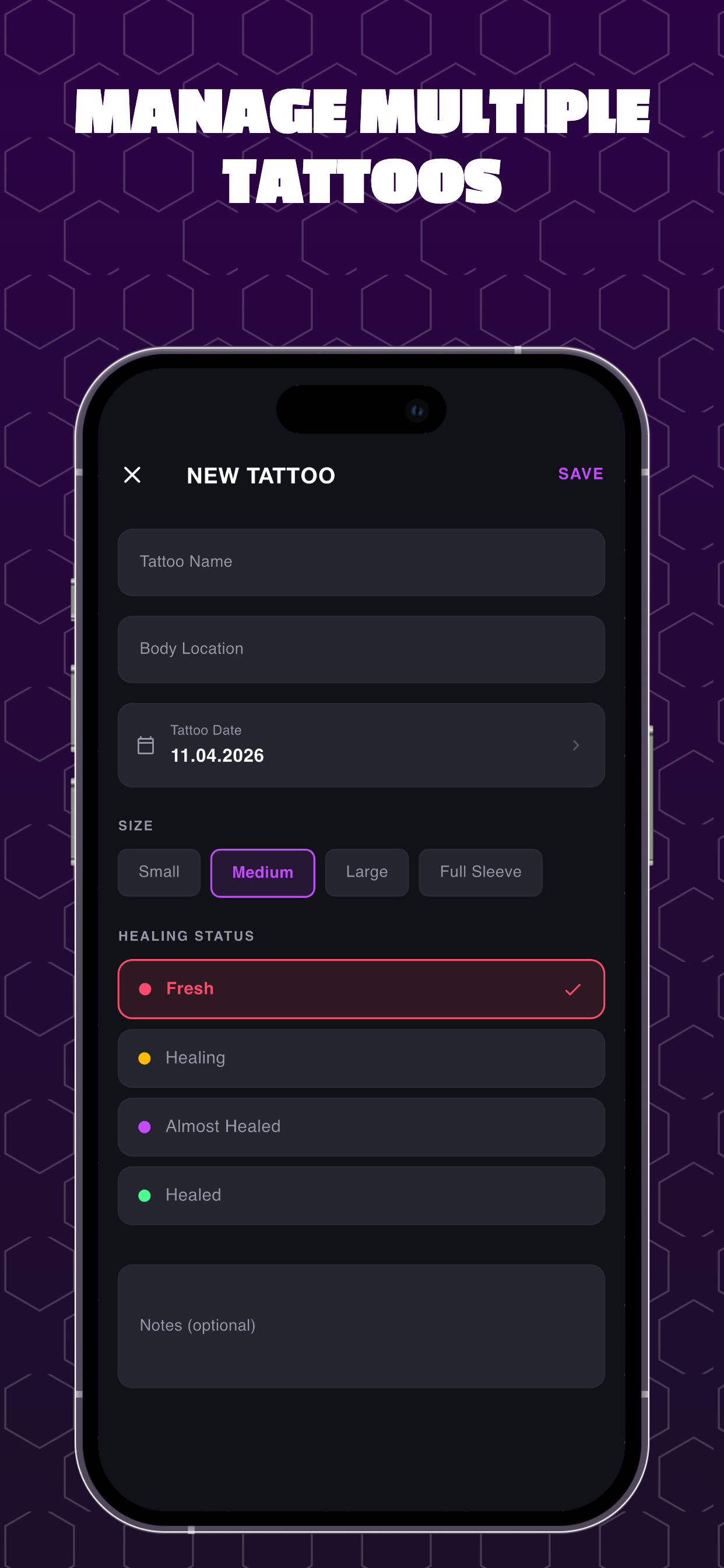 Tattoo Healing Tracker