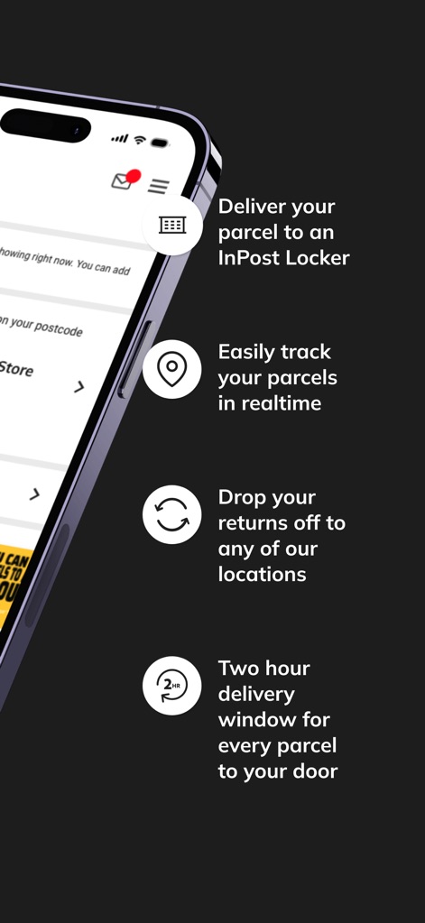 Yodel by InPost - This tool clearly outlines core functionalities such as delivering parcels to an InPost Locker and providing a two-hour delivery window for ultimate convenience.