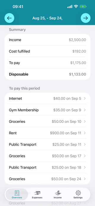 Financial Overview Screenshot 1 of 4