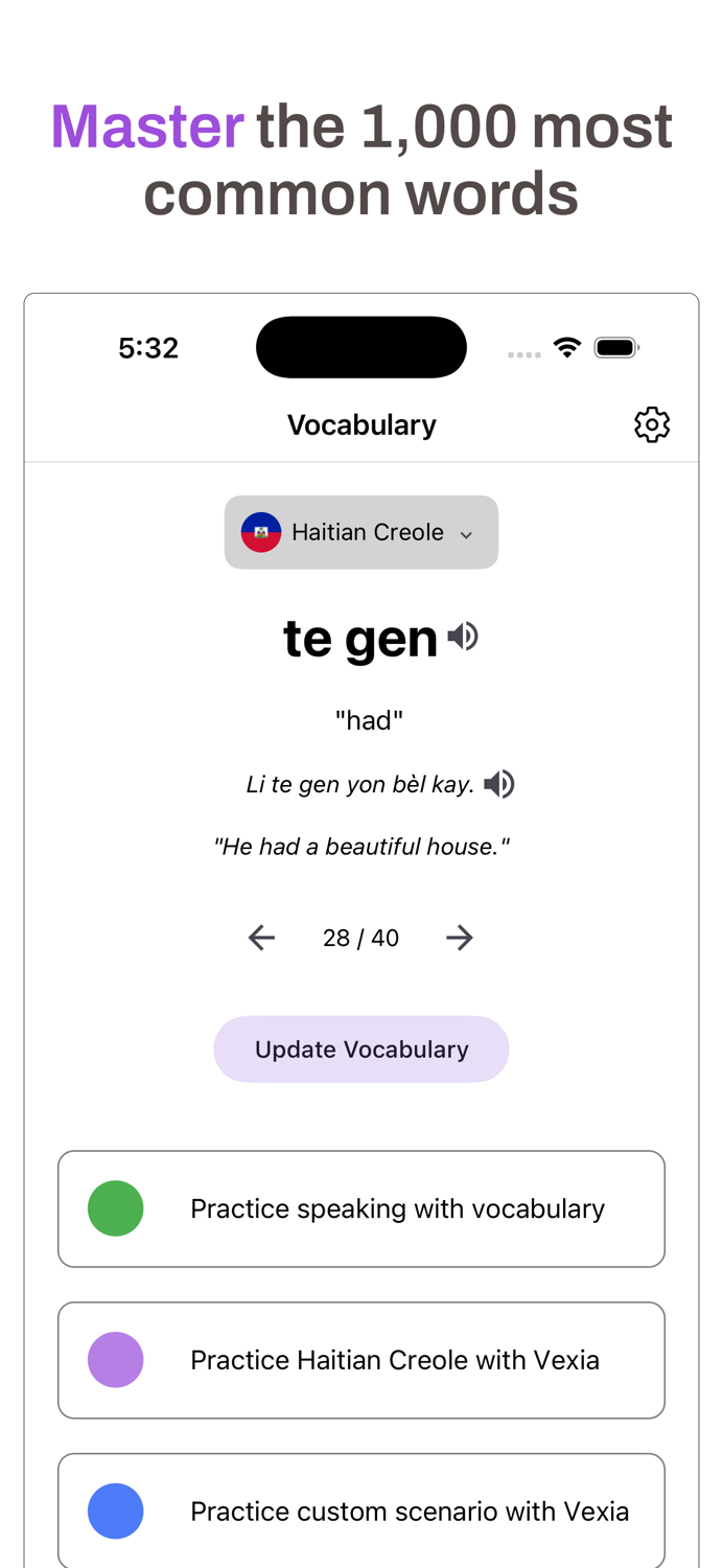 Vexia AI Language Practice