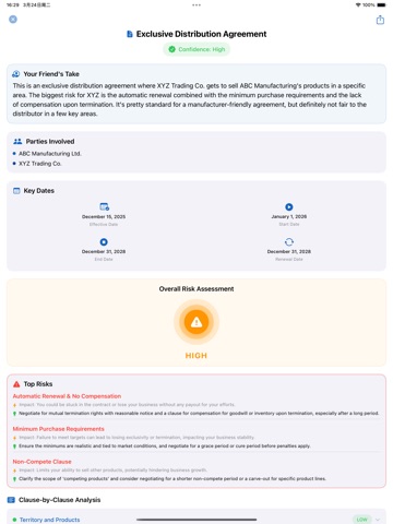 ContractIQ - Legal Doc Reader iPad screenshot