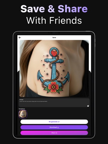 AI Tattoo Generator, Creator iPad screenshot