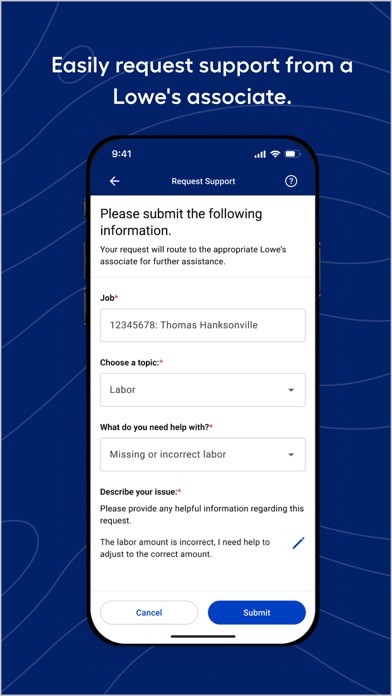 Lowe's Provider Screenshot