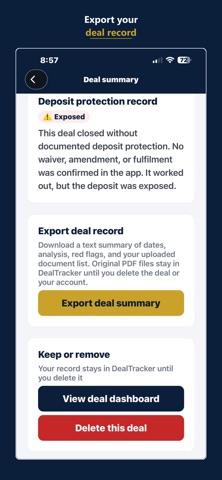 DealTracker: Real Estate iPhone screenshot