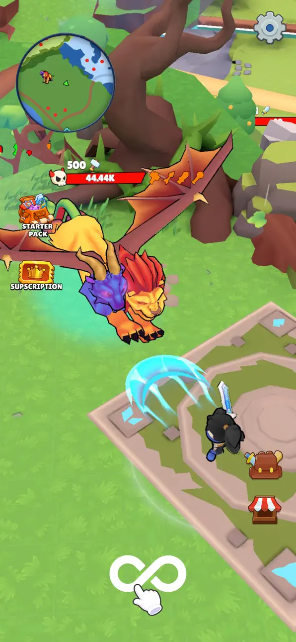 Skull Hero : XP Farm RPG iOS Mod IPA screenshot 4 - iOS game interface