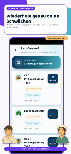 Screenshot von Pflege Examen: Quiz & Lernen auf dem iPhone 6